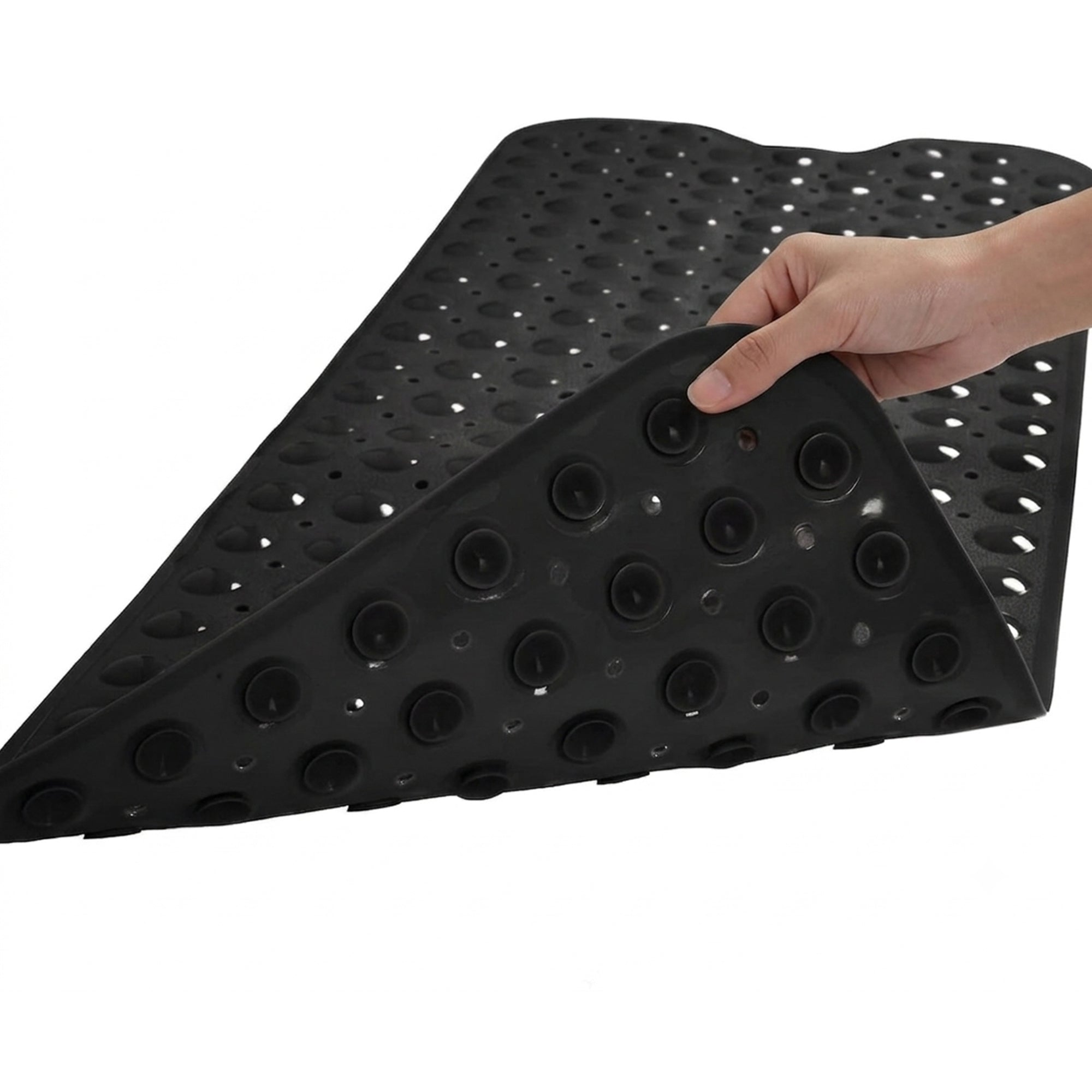 UNIWELL Bathtub Mat with Suction Cups , 40*16inch Non Slip PVC  Shower Mat ,Safety Grip Machine Washable Bathroom Mats Clear