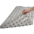 UNIWELL Bathtub Mat with Suction Cups , 40*16inch Non Slip PVC  Shower Mat ,Safety Grip Machine Washable Bathroom Mats Clear