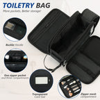 UNIWELL Toiletry Bag for Men, Travel Shaving Dopp Kit, Water Resistant Travel Bag Toiletries Organizer for Grooming with Divider, Cosmetic Bag Pouch