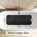 UNIWELL Bathtub Mat with Suction Cups , 40*16inch Non Slip PVC  Shower Mat ,Safety Grip Machine Washable Bathroom Mats Clear