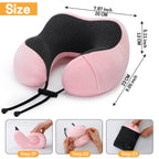 UNIWELL Neck Pillow for Traveling Memory Foam Lightweight Cooling Neck Pillows for for Adults Pink