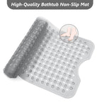 UNIWELL Bathtub Mat with Suction Cups , 40*16inch Non Slip PVC  Shower Mat ,Safety Grip Machine Washable Bathroom Mats Clear