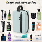 UNIWELL Travel Toiletry Bag for Men - Hanging Toiletries Bag Water Resistant  Shaving Bag with Large Capacity for Travel Blue