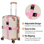 UNIWELL 4 Pack Adjustable Luggage Straps for Suitcases - Heavy Duty Travel Belt with Quick Release Buckle