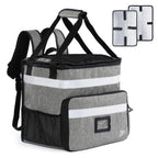 UNIWELL Insulated Food Delivery Backpack, Food Delivery Bag,Expandable Cooler & Hot Pizza Bags with Reflective Strip for Delivery,Camping & Beach
