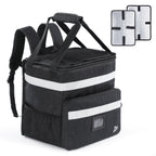 UNIWELL Insulated Food Delivery Backpack, Food Delivery Bag,Expandable Cooler & Hot Pizza Bags with Reflective Strip for Delivery,Camping & Beach