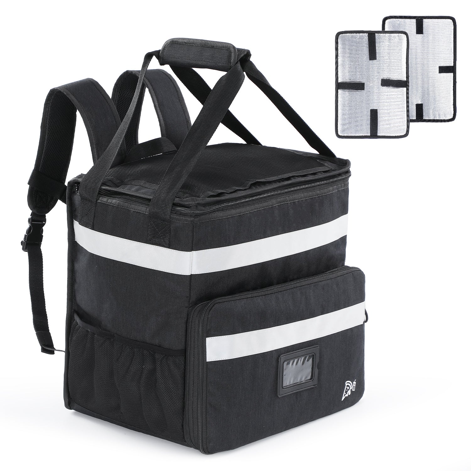 UNIWELL Insulated Food Delivery Backpack, Food Delivery Bag,Expandable Cooler & Hot Pizza Bags with Reflective Strip for Delivery,Camping & Beach