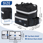 UNIWELL Insulated Food Delivery Backpack, Food Delivery Bag,Expandable Cooler & Hot Pizza Bags with Reflective Strip for Delivery,Camping & Beach