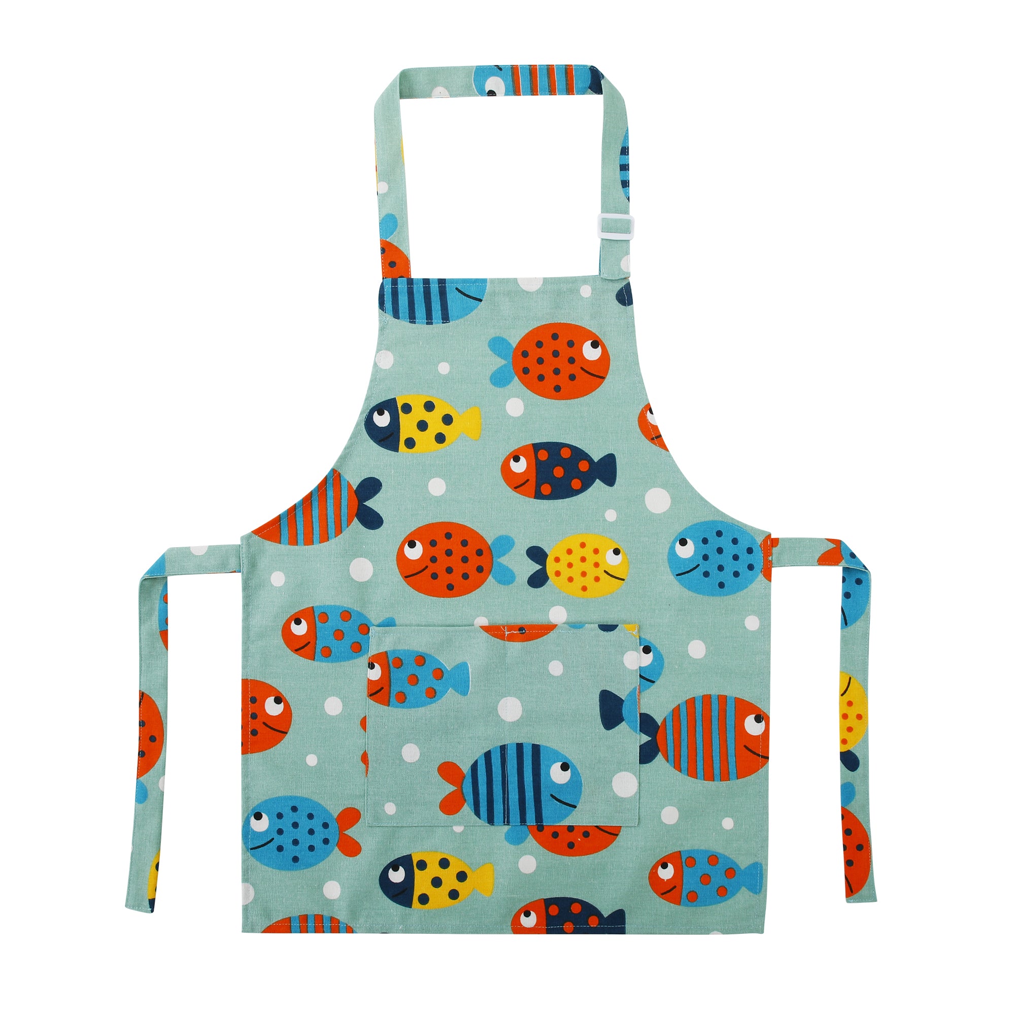 Kids Apron for 1.2‑1.5m Children, Adjustable Cooking Apron with Pocket for Kitchen Baking Painting Art