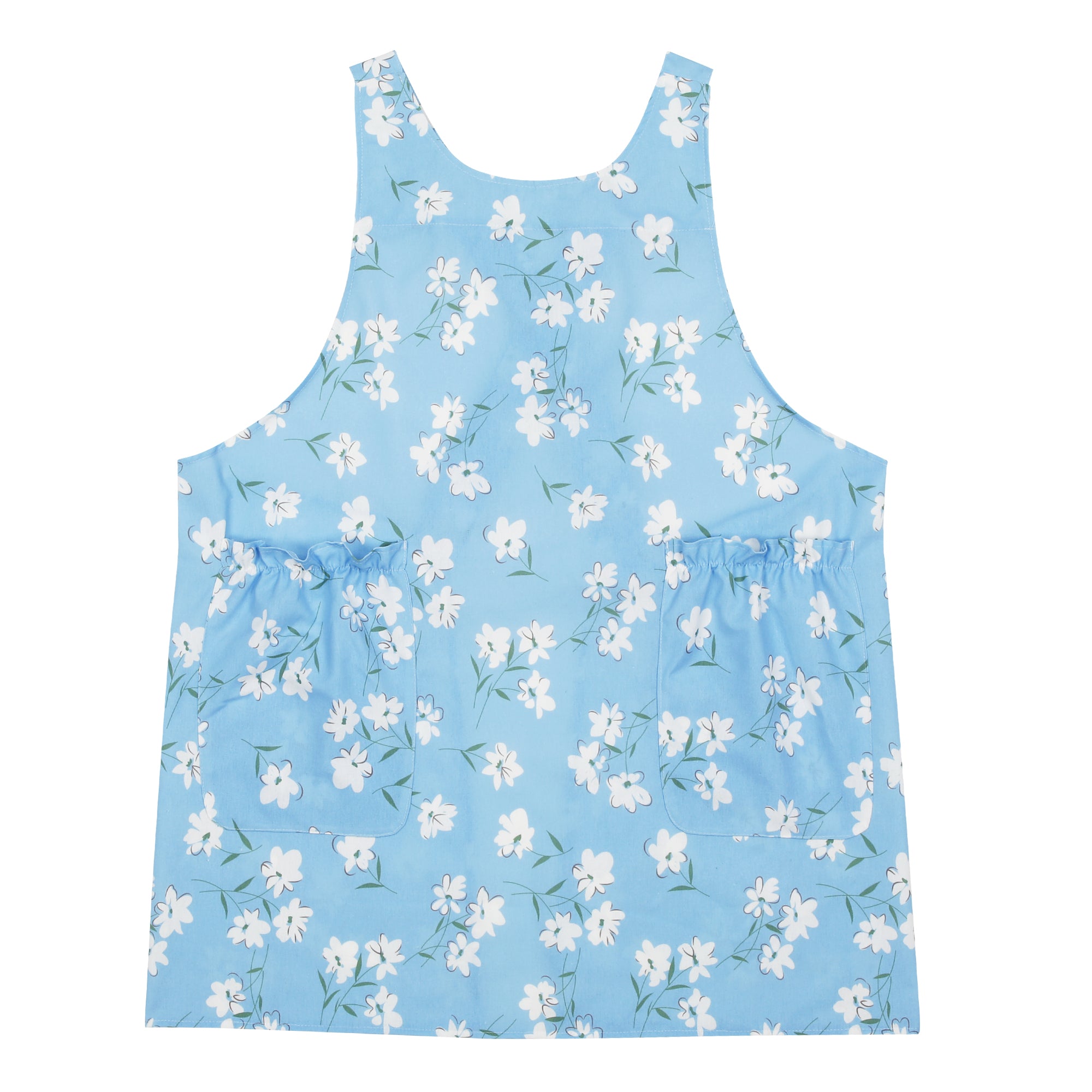UNIWELL Oversized Aprons for Women with Pockets Cotton Polyester Adjustable Cross Back Apron for Cooking Baking Gardening