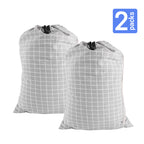 UNIWELL 2 Pack Extra Large Heavy Duty Washable Drawstring Laundry Bags for Home, Dorm, Travel and Gym Clothes