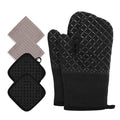 UNIWELL 6pack Oven Mitts Sets ,Kitchen Gloves and Pot holders Set Heat-Resistant Non-Slip for BBQ Baking Cooking
