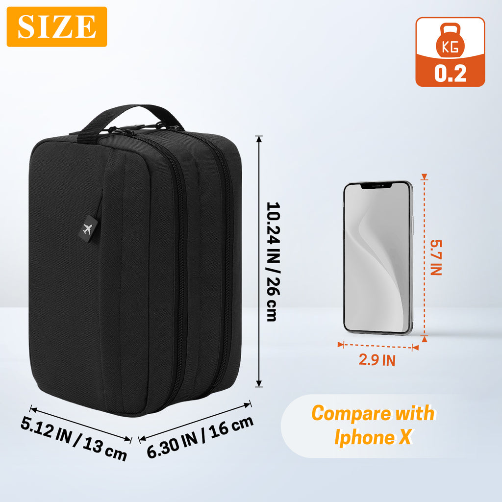 UNIWELL Toiletry Bag Travel Toiletry Organizer , Makeup & Cosmetic Bag for Women & Men Large Capacity Nylon Wash Pouch