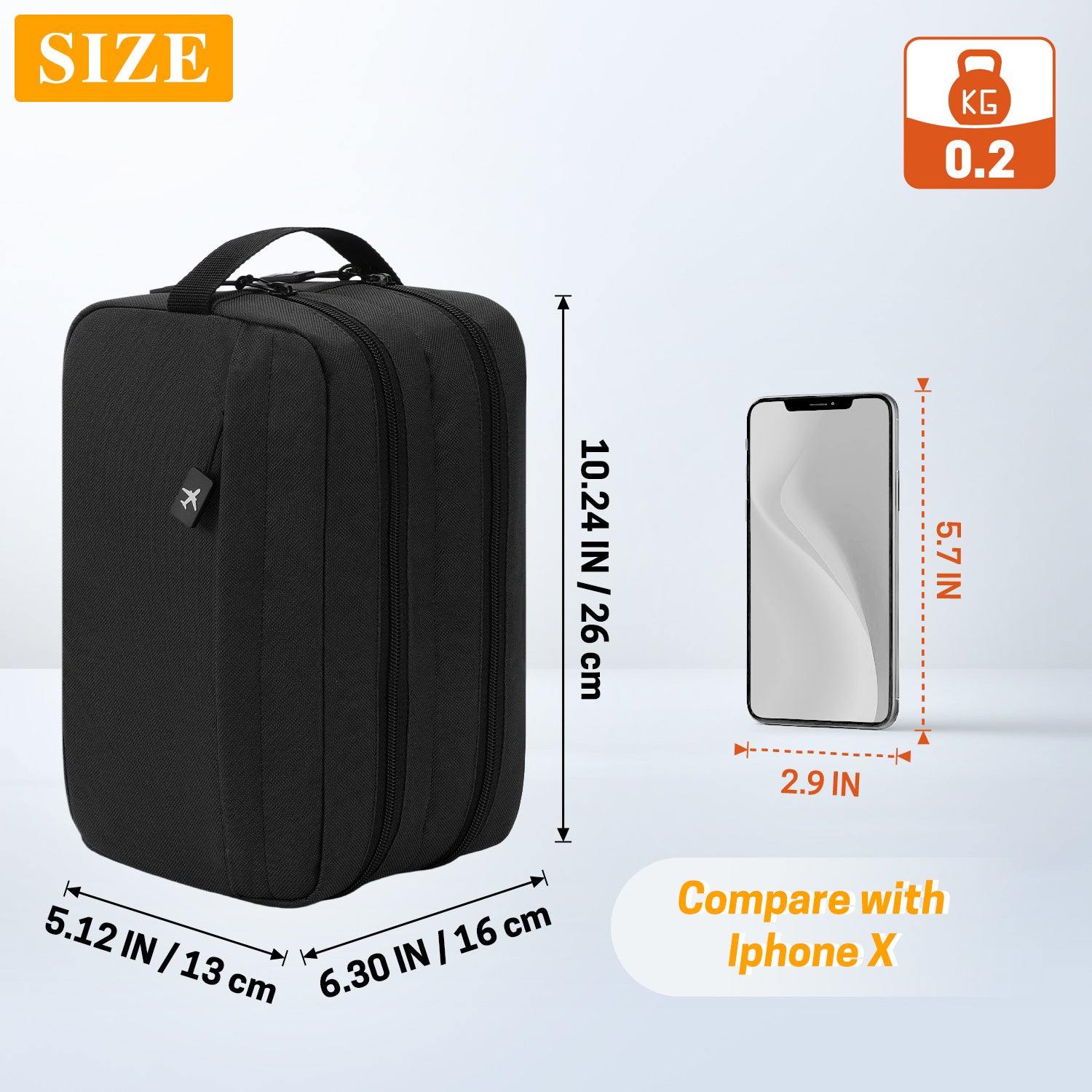 UNIWELL Toiletry Bag Travel Toiletry Organizer , Makeup & Cosmetic Bag for Women & Men Large Capacity Nylon Wash Pouch