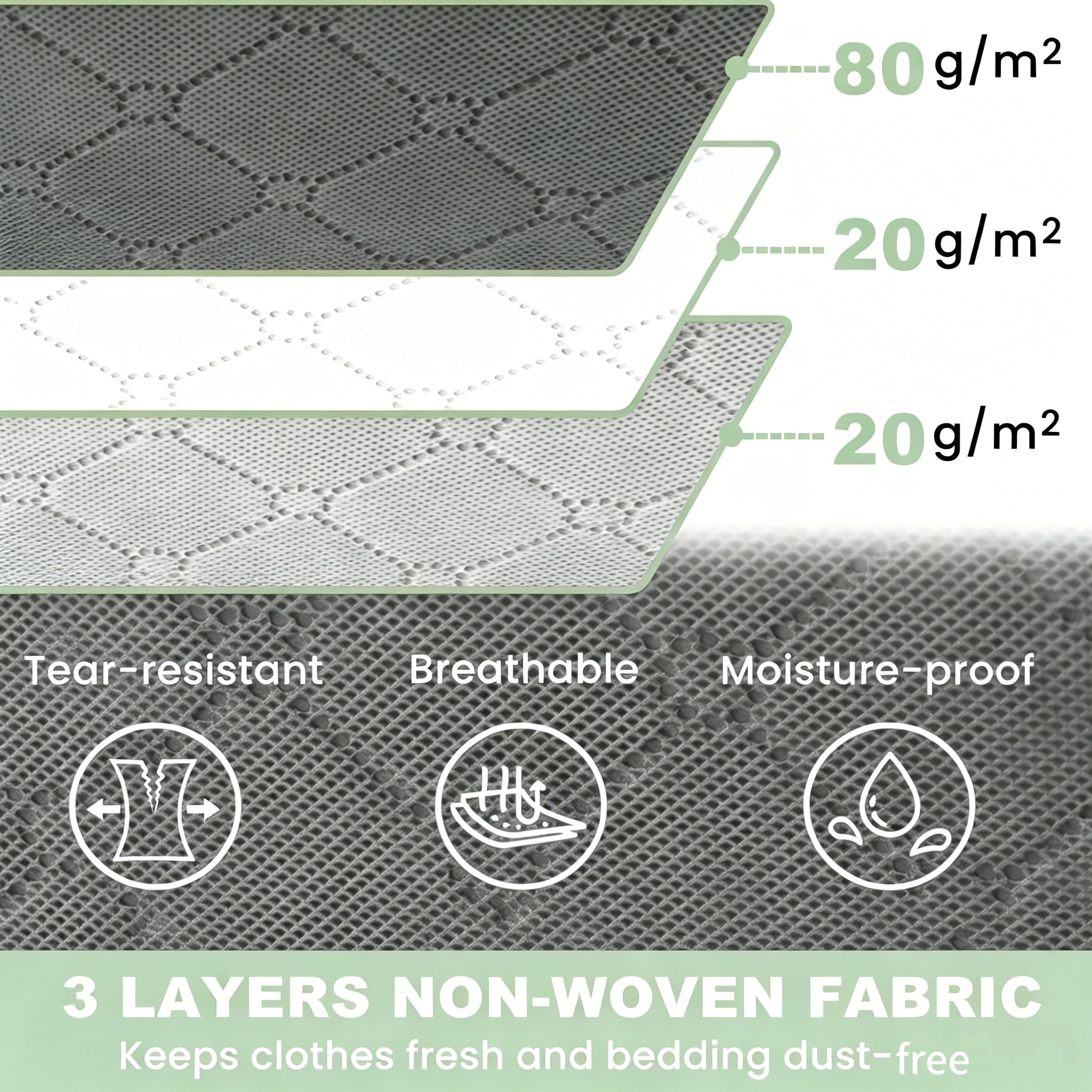 UNIWELL 4 Pack 75L Under Bed Storage Containers with Reinforced Handles, Clear Lids Foldable Underbed Storage Bags for Blankets, Comforter, Bedding, Clothes