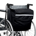 UNIWELL 18" x 16" x 8" Extra Large Wheelchair Storage Bag Waterproof Oxford Wheelchair Backpack Hanging Back Organizer with Safety Reflective Strip