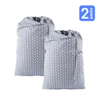 UNIWELL 2 Pack Extra Large Heavy Duty Washable Drawstring Laundry Bags for Home, Dorm, Travel and Gym Clothes