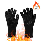UNIWELL BBQ Gloves, Heat Resistant Cooking 1472°F Grilling Gloves for Barbecue,Fireproof, Cut-Resistant Grill Gloves