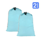 UNIWELL 2 Pack Extra Large Heavy Duty Washable Drawstring Laundry Bags for Home, Dorm, Travel and Gym Clothes