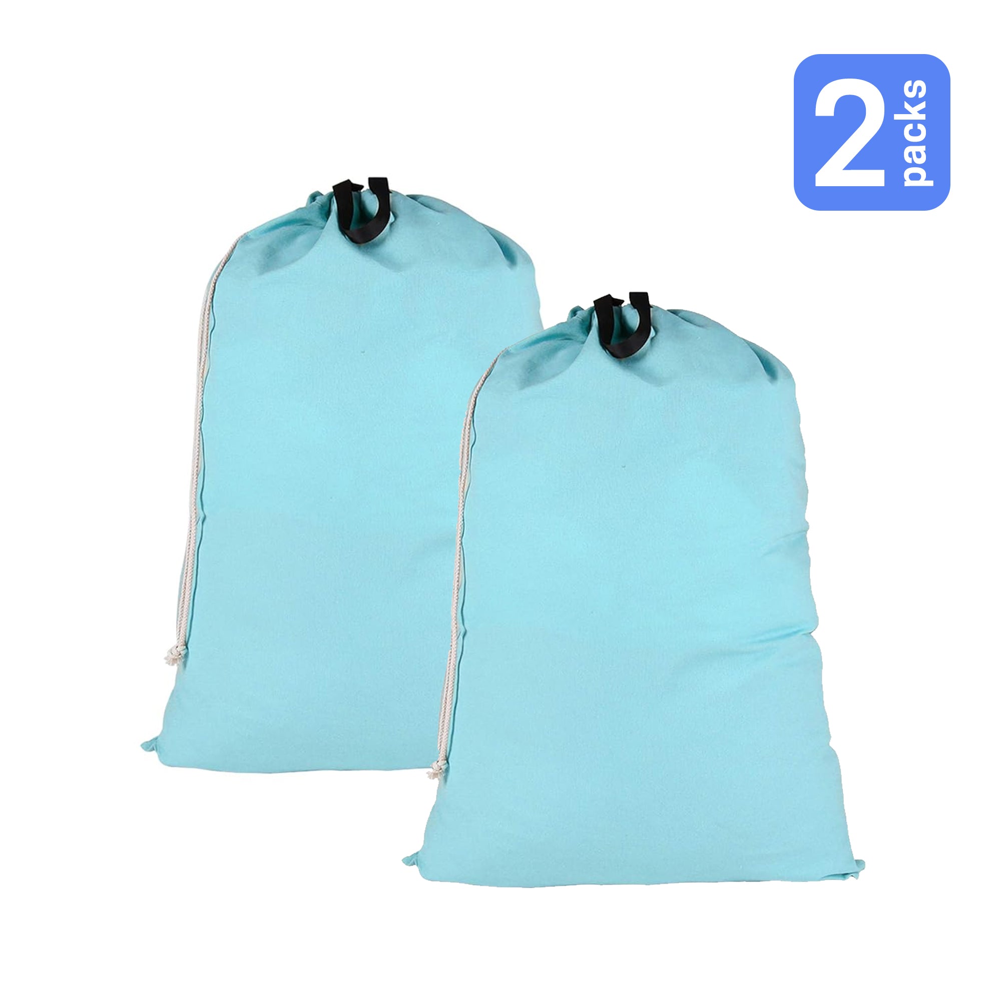 UNIWELL 2 Pack Extra Large Heavy Duty Washable Drawstring Laundry Bags for Home, Dorm, Travel and Gym Clothes
