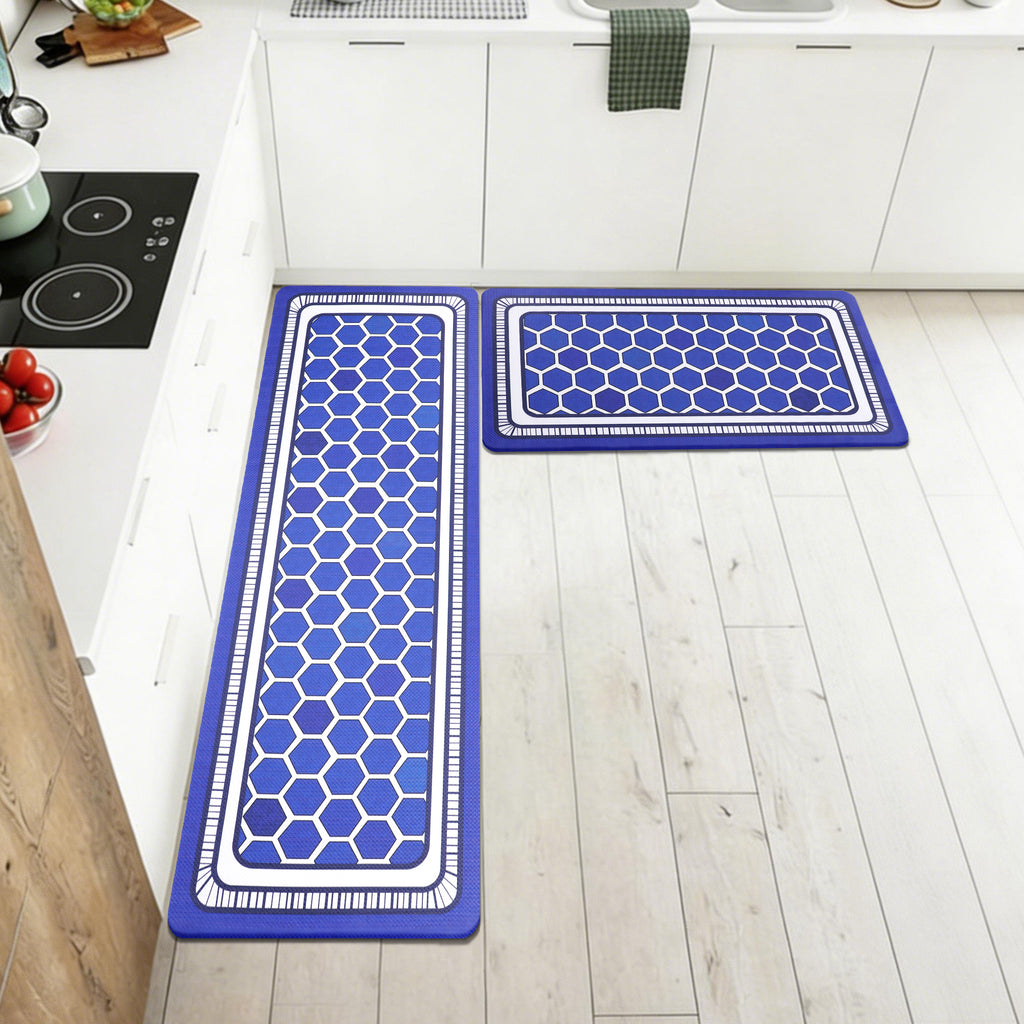 UNIWELL 2-Pack Non-Slip Kitchen Rug Set, Washable Floor Mats 17"x30"+17"x47"