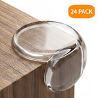 UNIWELL 24 Pack Transparent Table Corner Protectors , Baby Safety Proofing Furniture Corner & Edge Protectors Guards