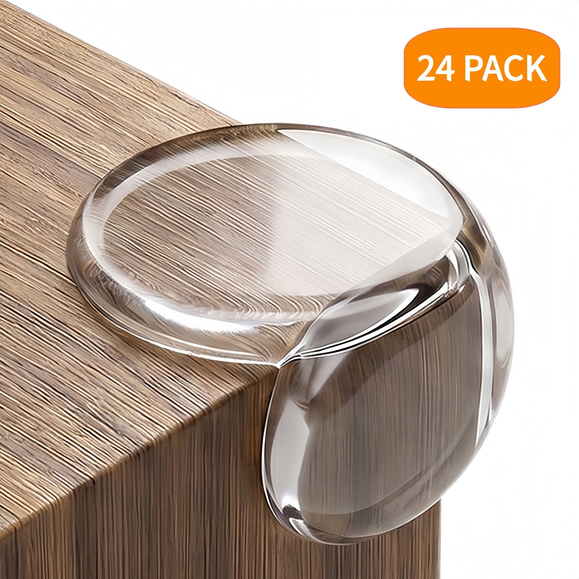 UNIWELL 24 Pack Transparent Table Corner Protectors , Baby Safety Proofing Furniture Corner & Edge Protectors Guards