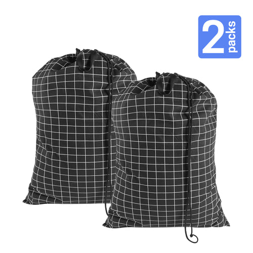 UNIWELL 2 Pack Extra Large Heavy Duty Washable Drawstring Laundry Bags for Home, Dorm, Travel and Gym Clothes
