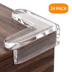 UNIWELL 24 Pack Transparent Table Corner Protectors , Baby Safety Proofing Furniture Corner & Edge Protectors Guards