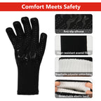UNIWELL BBQ Gloves, Heat Resistant Cooking 1472°F Grilling Gloves for Barbecue,Fireproof, Cut-Resistant Grill Gloves