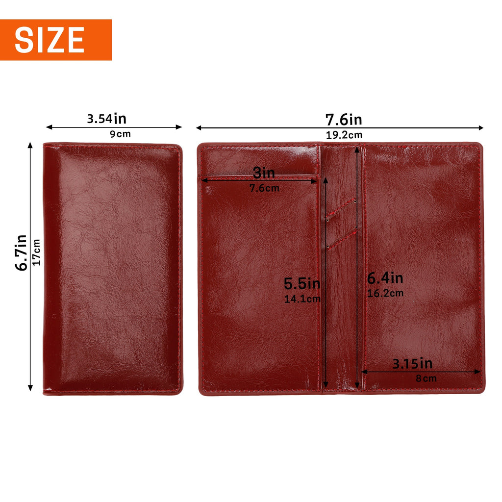 UNIWELL Leather Checkbook Holder for Personal Checks – Standard Checkbook Cover for Duplicate Checks, Big Capacity Wallet with Pen Holder & Card Slots