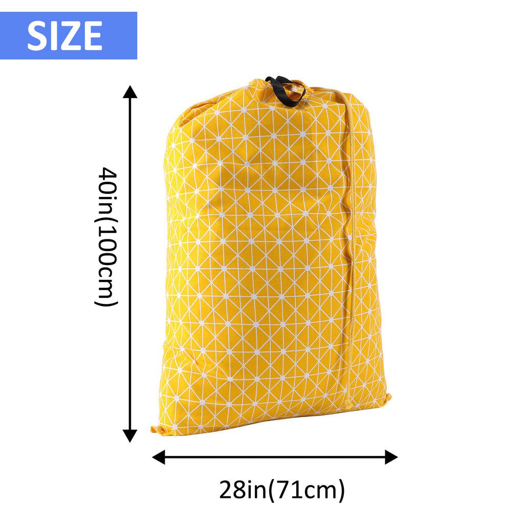 UNIWELL 2 Pack Extra Large Heavy Duty Washable Drawstring Laundry Bags for Home, Dorm, Travel and Gym Clothes