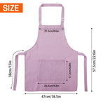 Kids Apron for 1.2‑1.5m Children, Adjustable Cooking Apron with Pocket for Kitchen Baking Painting Art
