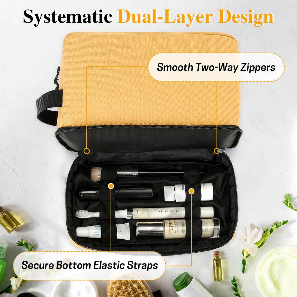 UNIWELL Travel Toiletry Bag for Men Women Travel Dopp Kit Water Resistant Shaving Bag for Toiletries Accessories Makeup Cosmetic Organizer Gift