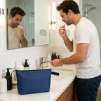 UNIWELL Travel Toiletry Bag for Men - Hanging Toiletries Bag Water Resistant  Shaving Bag with Large Capacity for Travel Blue