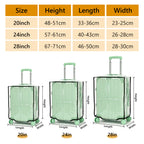 UNIWELL 3pack Luggage Cover Protector,20+24+28 inch Clear PVC Suitcase Dust Covers, Travel Dustproof Luggage Sleeve Protector