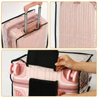 UNIWELL 3pack Luggage Cover Protector,20+24+28 inch Clear PVC Suitcase Dust Covers, Travel Dustproof Luggage Sleeve Protector