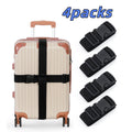 UNIWELL 4 Pack Adjustable Luggage Straps for Suitcases - Heavy Duty Travel Belt with Quick Release Buckle