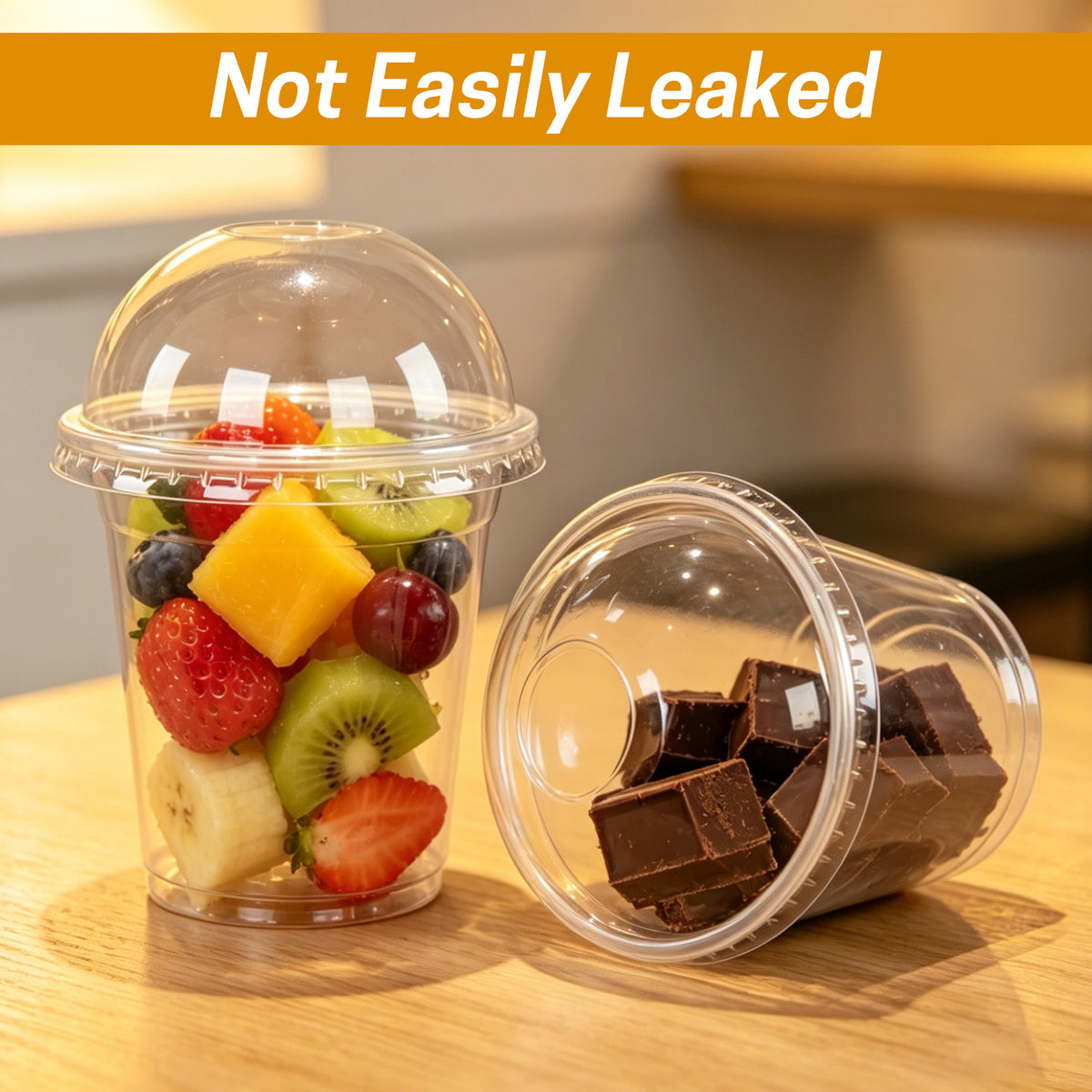 UNIWELL 25 Pack 10oz Plastic Dessert Cups with Lids ，Disposable Clear Parfait Cups with Dome Lids,Mini  Snack Bowls for Ice Cream,Cake,Fruit,Pudding,Yogurt