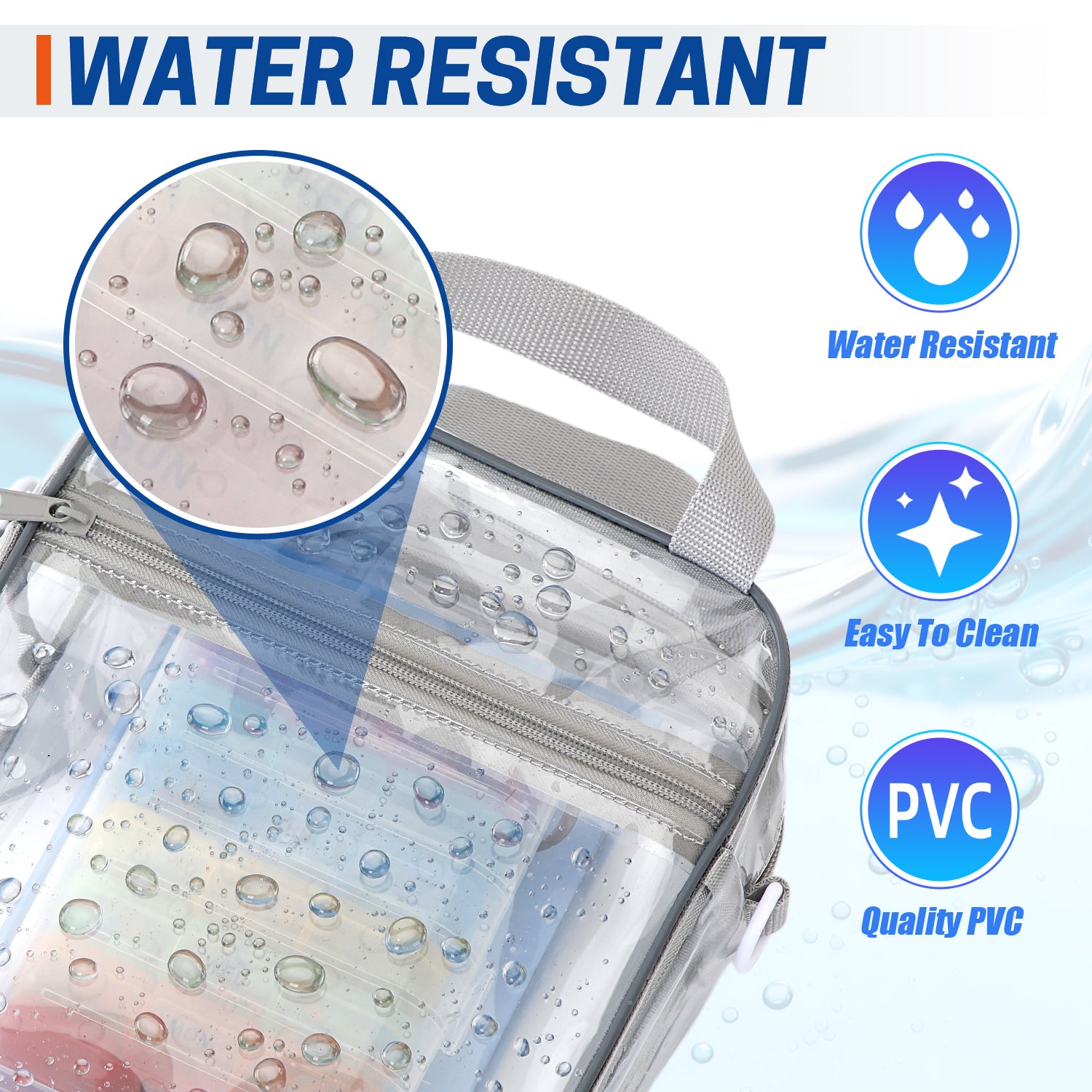 UNIWELL Clear Bag Stadium Approved, Unisex Crossbody Bag Adjustable Strap Shoulder Bags for Concerts Festival Sports Events