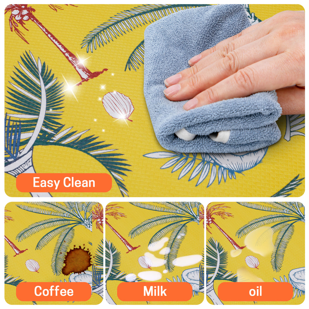UNIWELL 2-Pack Non-Slip Kitchen Rug Set, Washable Floor Mats 17"x30"+17"x47"