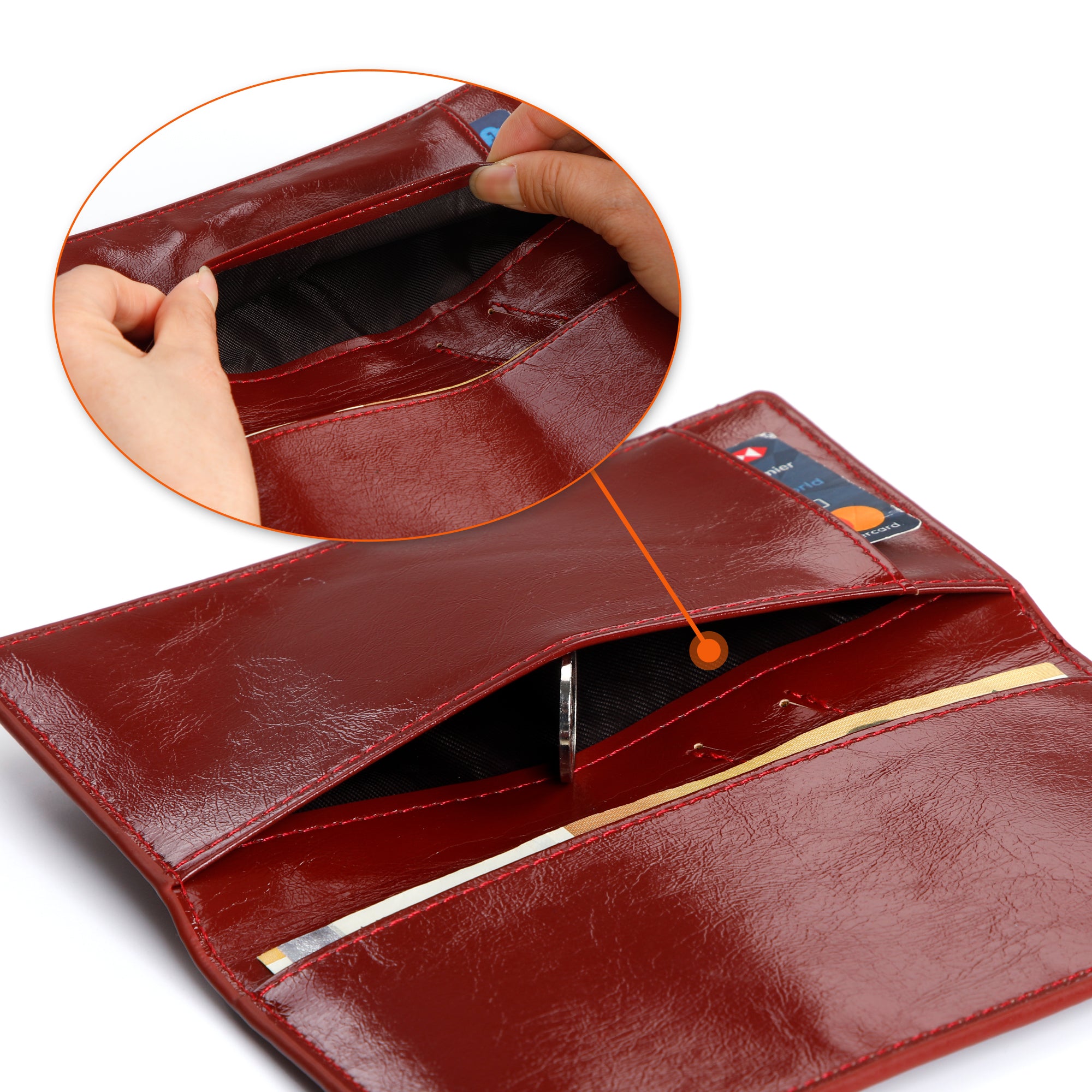 UNIWELL Leather Checkbook Holder for Personal Checks – Standard Checkbook Cover for Duplicate Checks, Big Capacity Wallet with Pen Holder & Card Slots