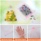 UNIWELL 100 Pcs 5x7 Inches Organza Bags Drawstring Mesh Jewelry Candy Pouches, Reusable Favor Bags for Christmas, Baby Shower, and Crafts