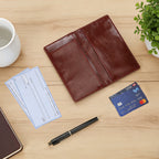 UNIWELL Leather Checkbook Holder for Personal Checks – Standard Checkbook Cover for Duplicate Checks, Big Capacity Wallet with Pen Holder & Card Slots