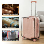 UNIWELL 3pack Luggage Cover Protector,20+24+28 inch Clear PVC Suitcase Dust Covers, Travel Dustproof Luggage Sleeve Protector