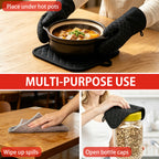 UNIWELL 6pack Oven Mitts Sets ,Kitchen Gloves and Pot holders Set Heat-Resistant Non-Slip for BBQ Baking Cooking