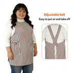 UNIWELL Oversized Aprons for Women with Pockets Cotton Polyester Adjustable Cross Back Apron for Cooking Baking Gardening
